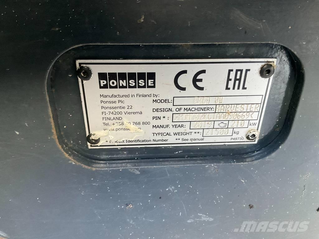 Ponsse ERGO 8W Combine forestiere