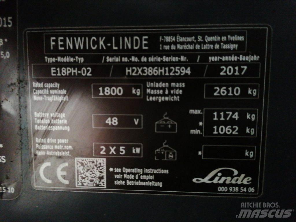 Linde E18PH Stivuitor electric