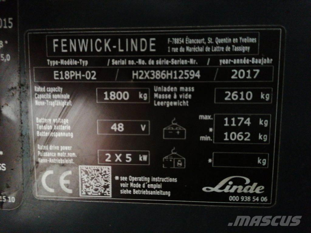 Linde E18PH Stivuitor electric