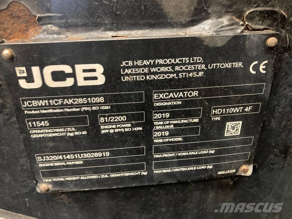 JCB Hydradig HD110W Excavatoare cu roti