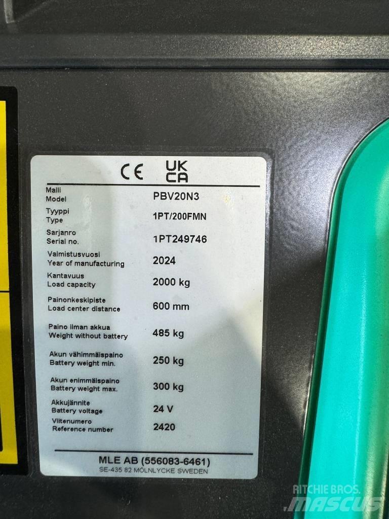 Mitsubishi PBV20N2 Transpaleta cu platforma