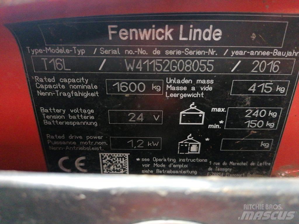 Linde T16L Transpaleta electica cu furca