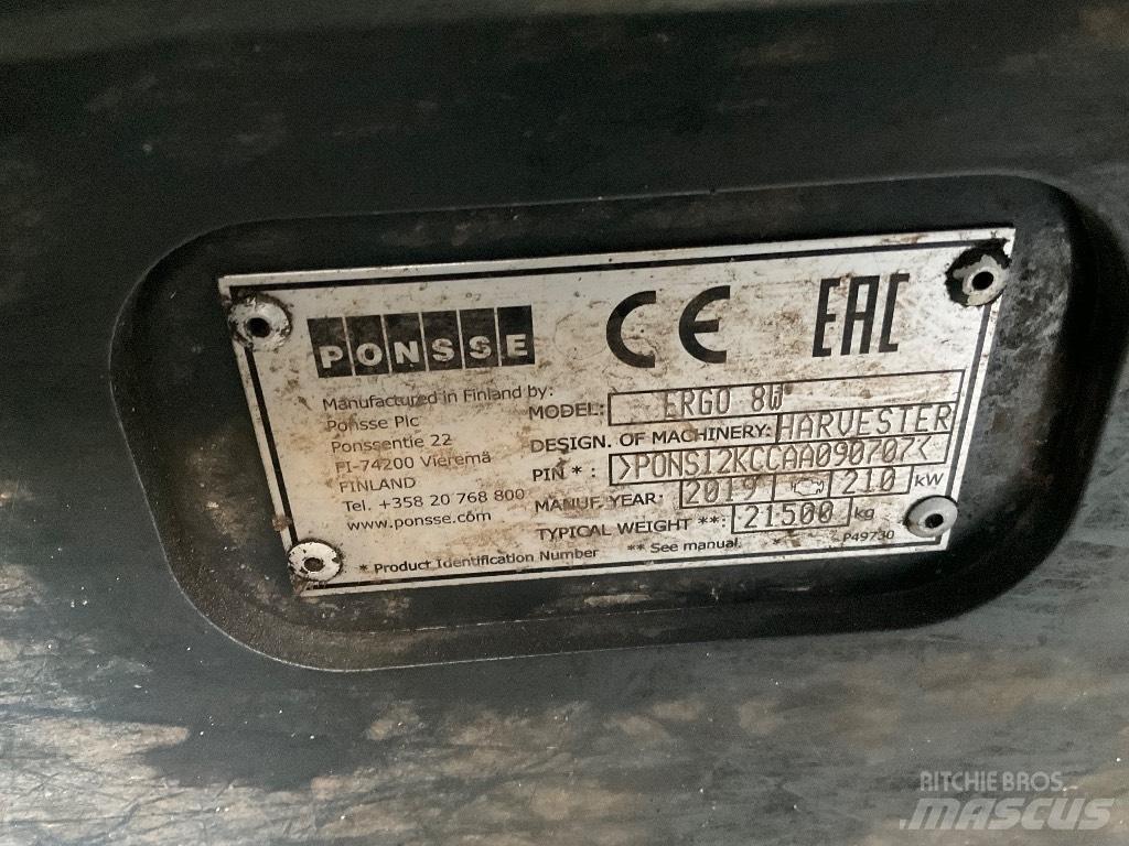 Ponsse ERGO 8W Combine forestiere
