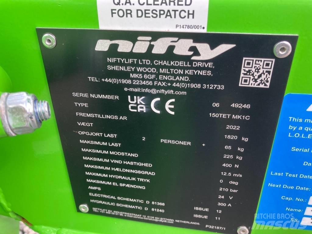 Niftylift 150TET Platforme aeriene montate pe remorca