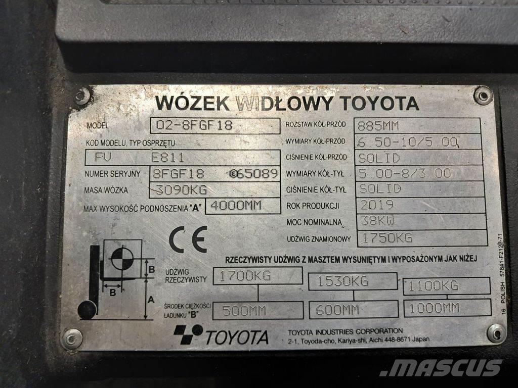 Toyota 02-8FGF18 Stivuitor GPL