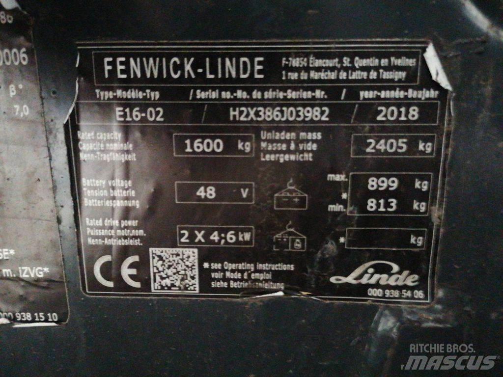 Linde E16-02 Stivuitor electric