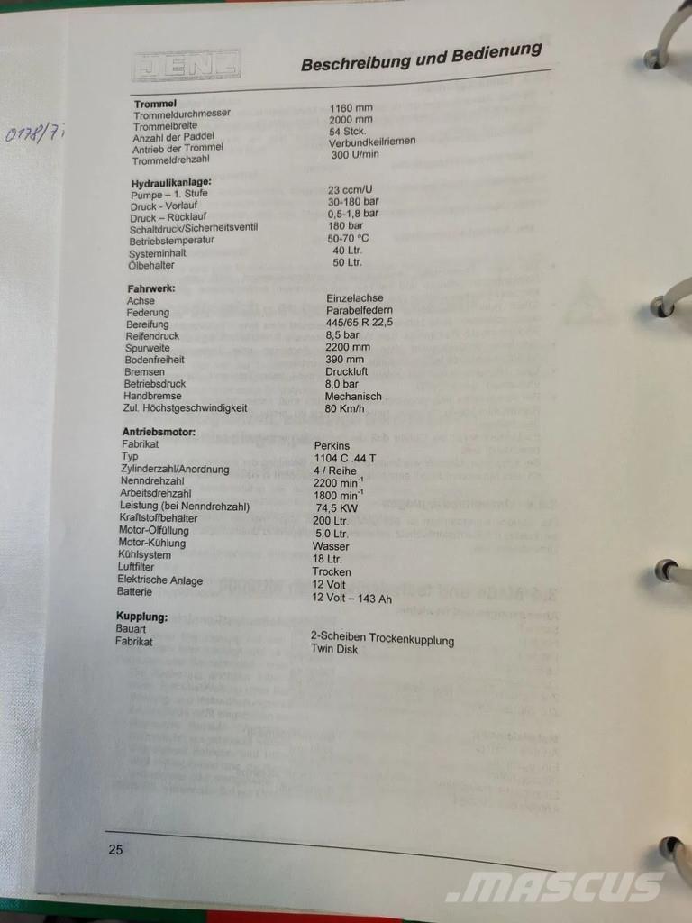 JENZ MU 2000D Masina de tocat deseuri