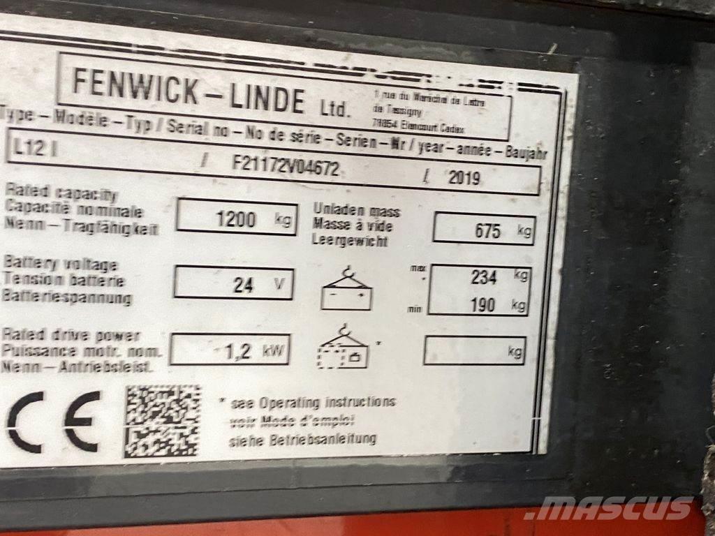 Linde L12 I Transpaleta manuala