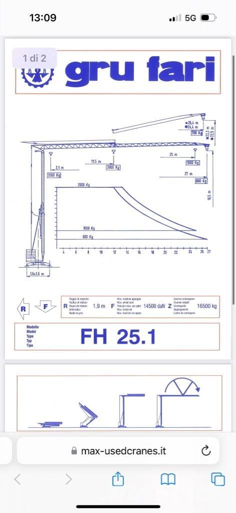 Fari FH 25.01 Self erecting cranes