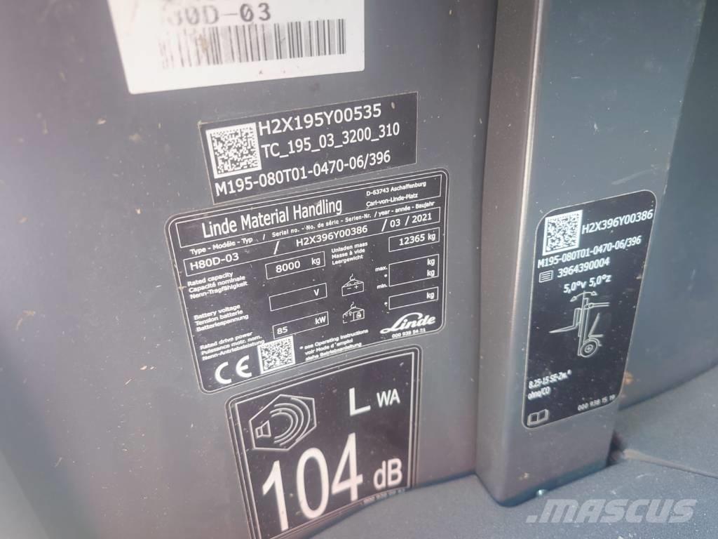 Linde H80D/396-03 Stivuitor diesel
