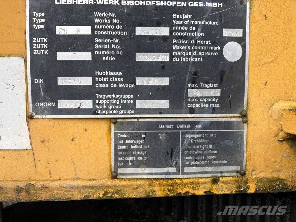 Liebherr 35 K Macarale turn