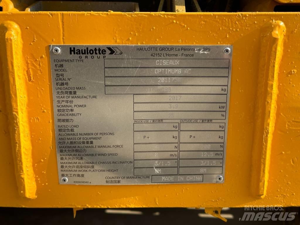 Haulotte OPTIMUM 8 Platforme foarfeca