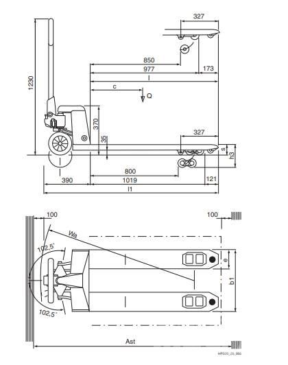 Still HPS25 Transpaleta electica cu furca