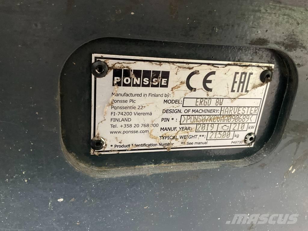Ponsse Ergo 8W Combine forestiere