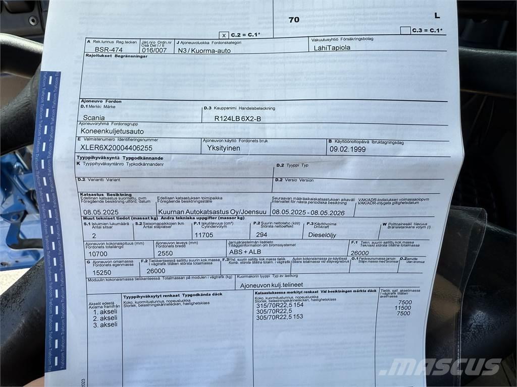 Scania R124 6X2 Camioane cu macara