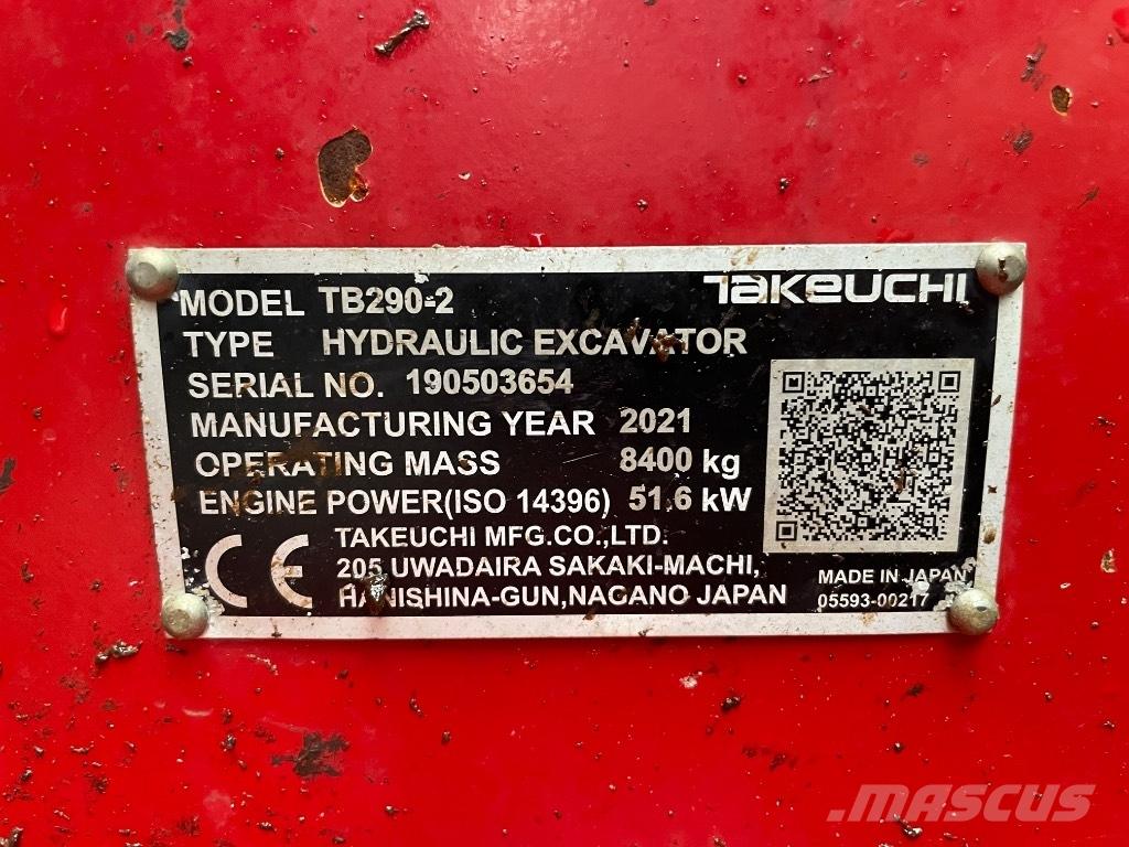 Takeuchi TB 290 Excavatoare 7t - 12t