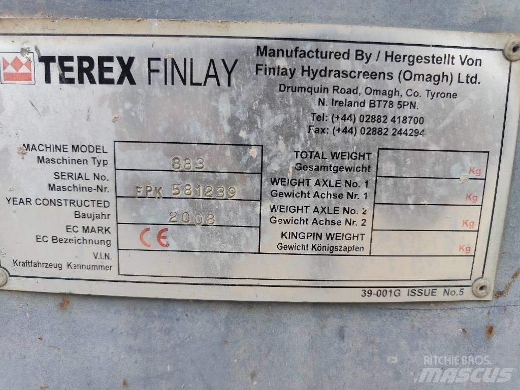 Terex Finlay 883 Dispozitive mobile de cernut