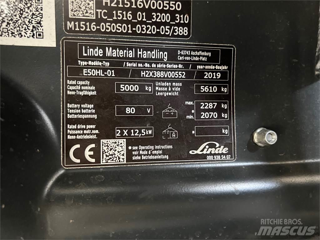 Linde E50HL-01 Stivuitor electric