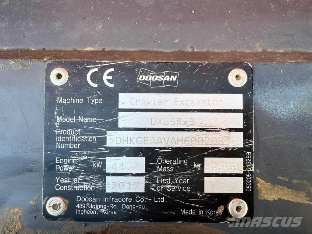 Doosan DX 85 R-3 Excavatoare 7t - 12t