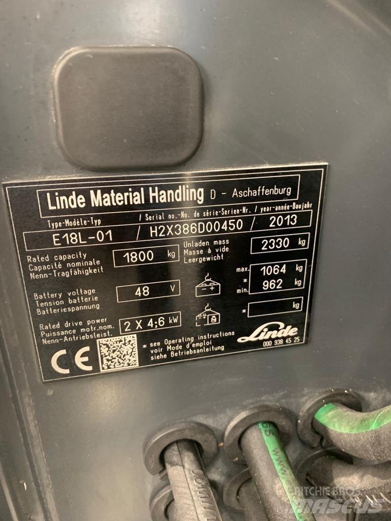 Linde E18 L Stivuitor electric