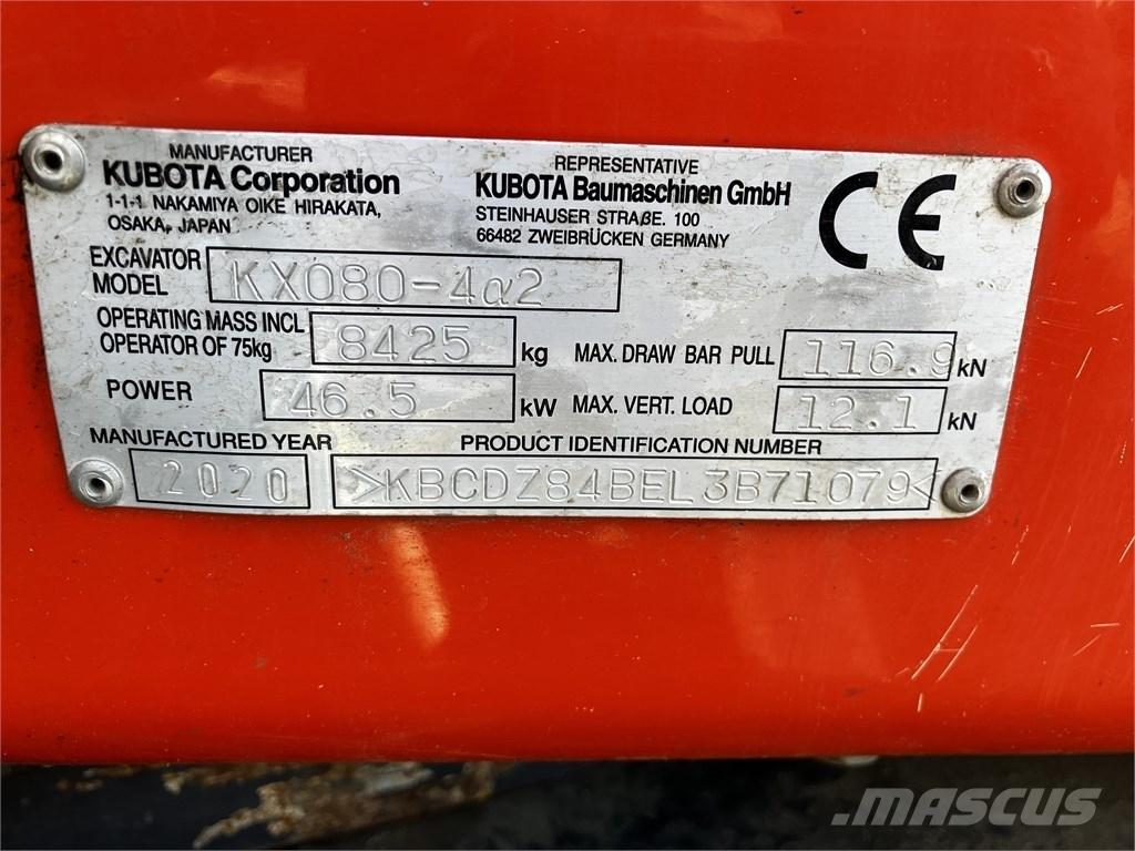Kubota KX 080-4 A2 Excavatoare 7t - 12t