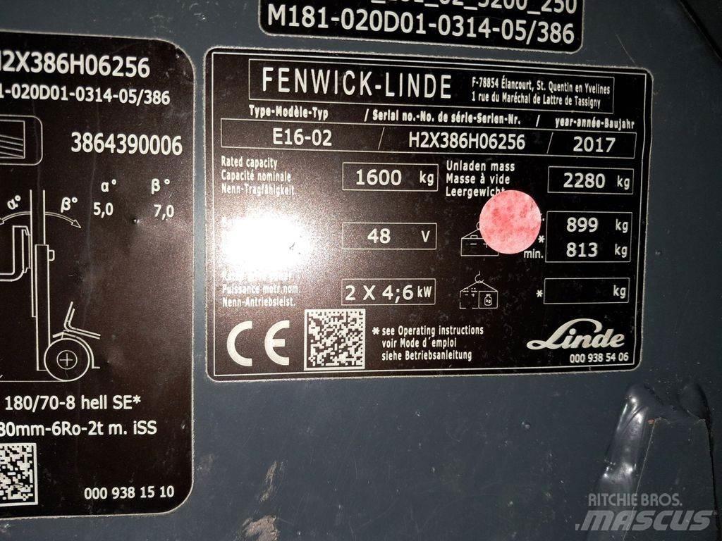 Linde E16-02 Stivuitor electric