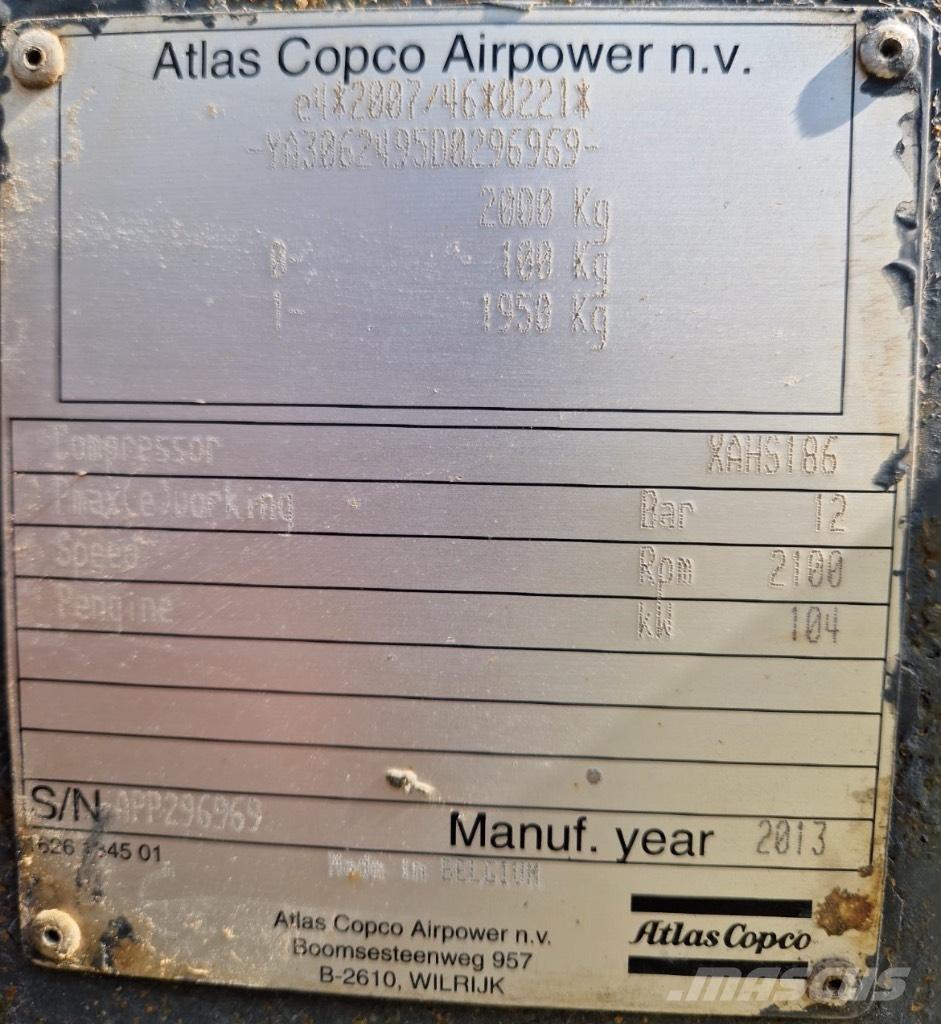 Atlas Copco XAHS 186 Compresoare