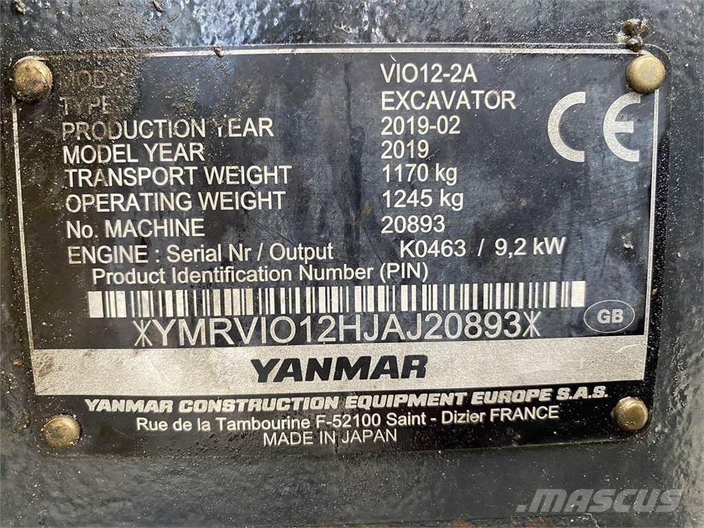 Yanmar VIO12 Excavatoare cu roti