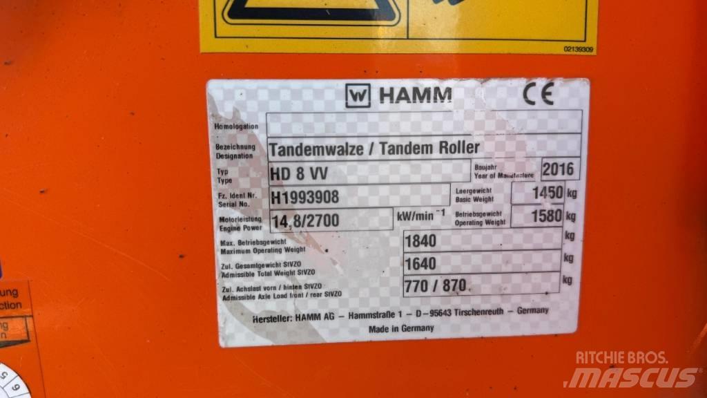 Hamm HD 8 VV Cilindri compactori dubli