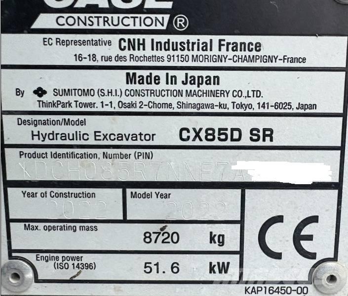 CASE CX 85 D SR Excavatoare 7t - 12t