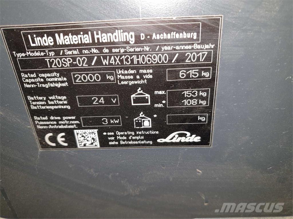Linde T20SP ION Transpaleti autopropulsanti