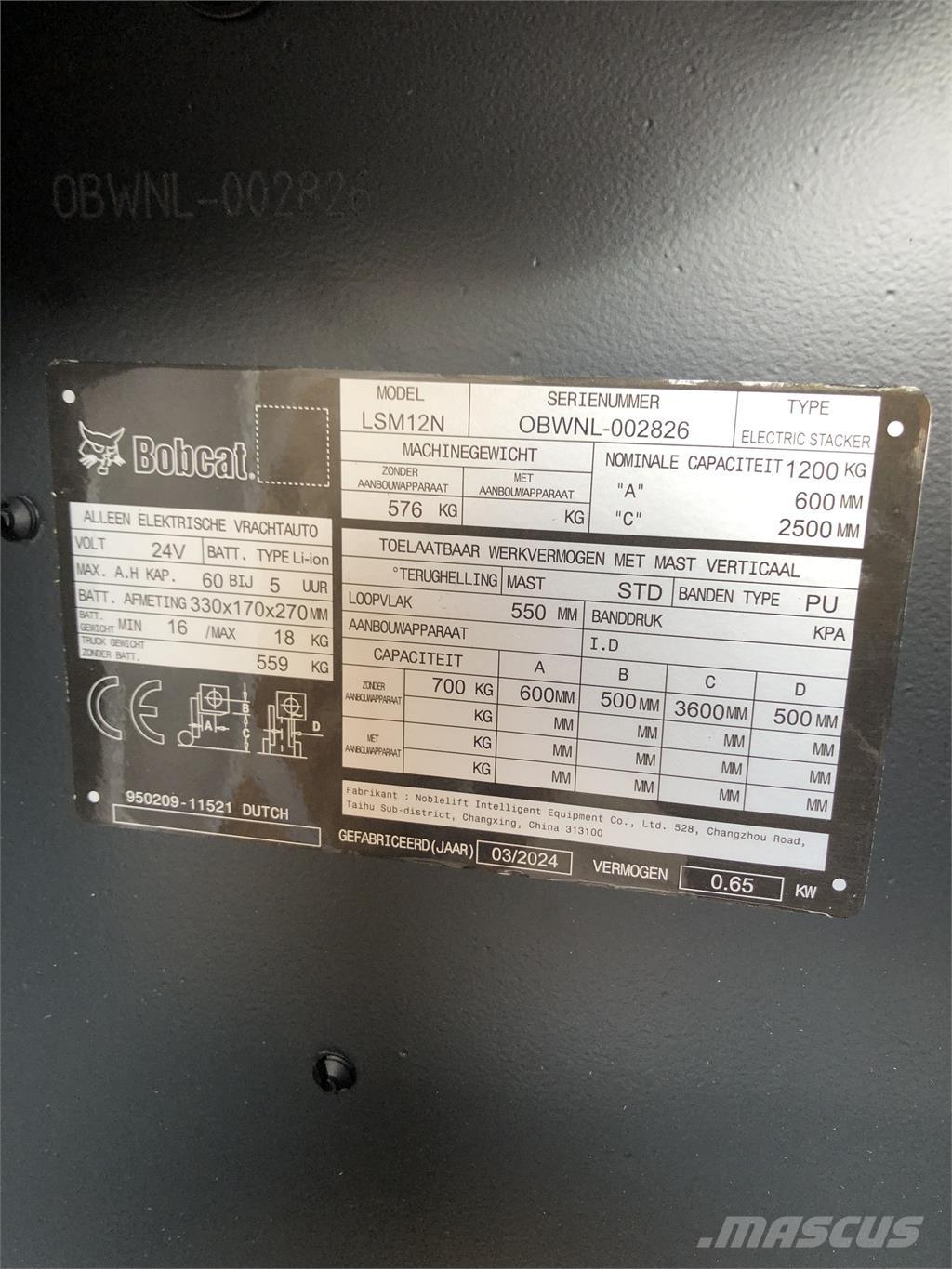 Bobcat LSM12N Transpaleti autopropulsanti