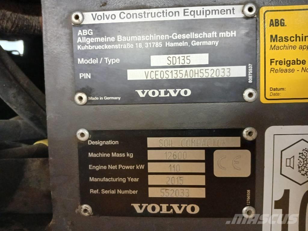 Volvo SD135, Vält Compactoare monocilindrice