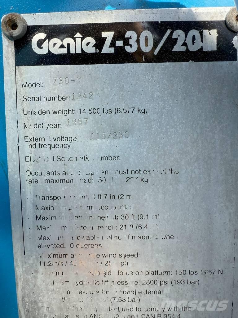 Genie Z 30/20 Nacele cu brat articulat