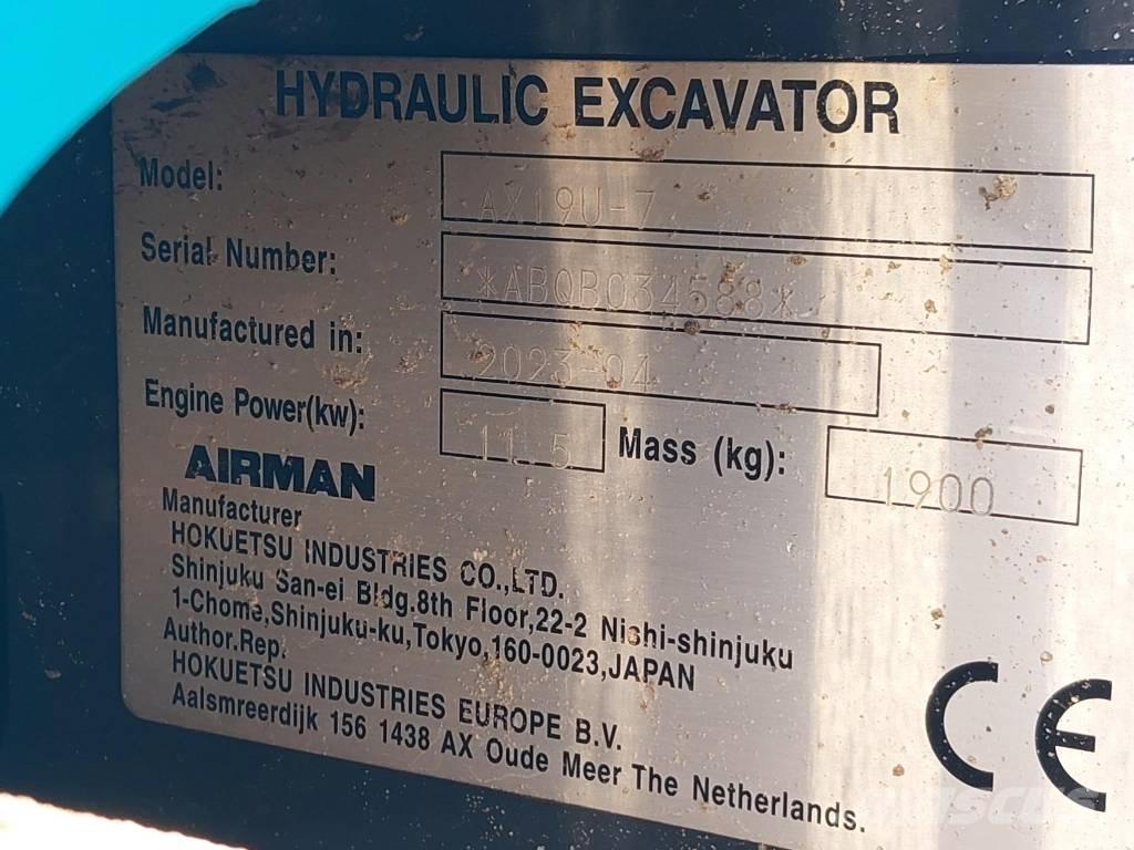 Airman AX19U-7 Mini excavatoare < 7t