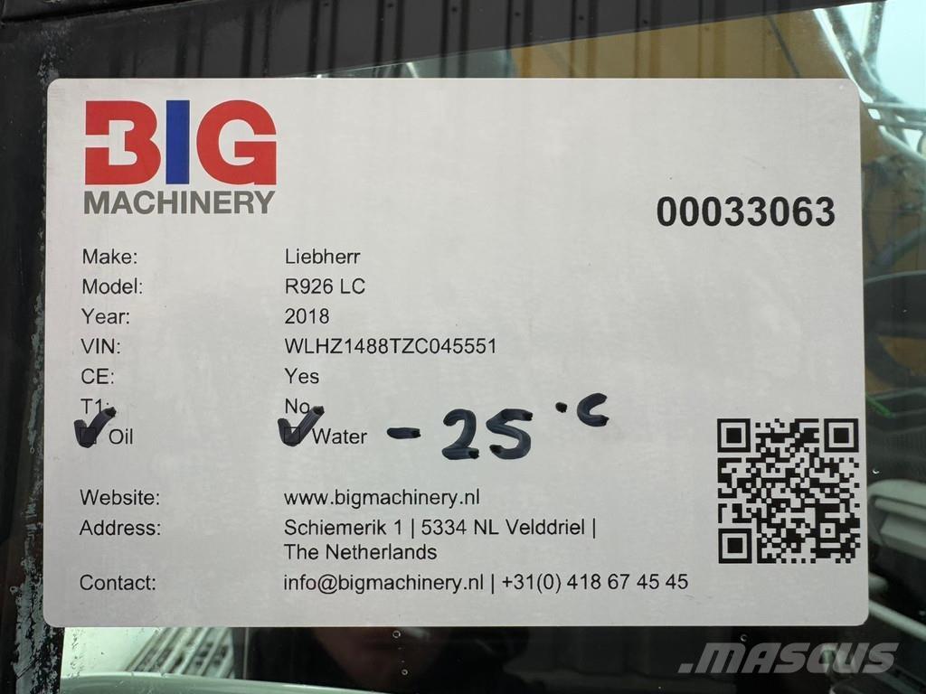 Liebherr R926 LC Excavatoare pe șenile
