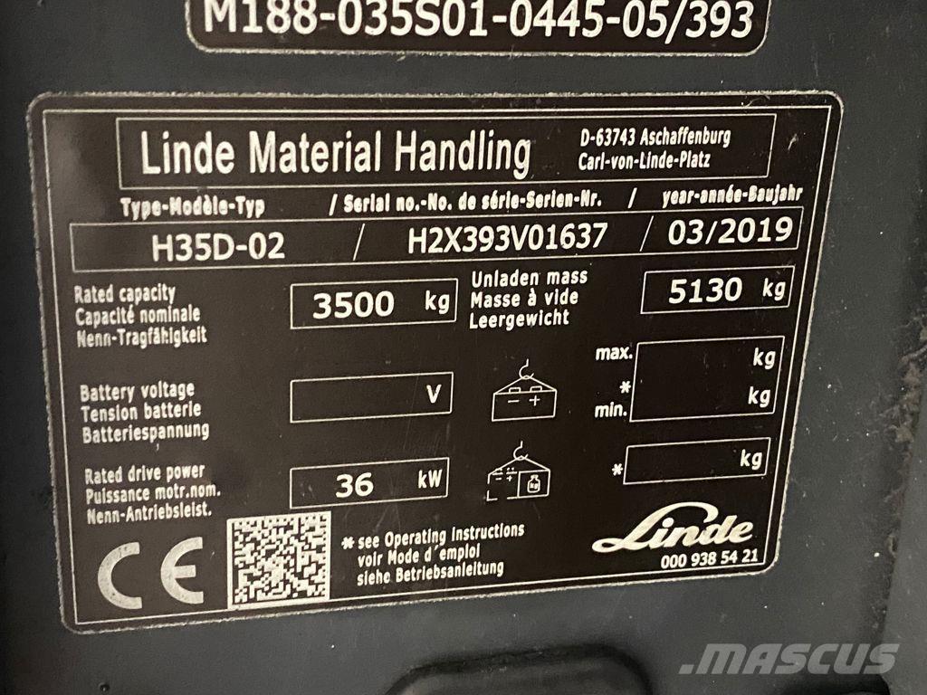 Linde H35D-02 Stivuitor diesel