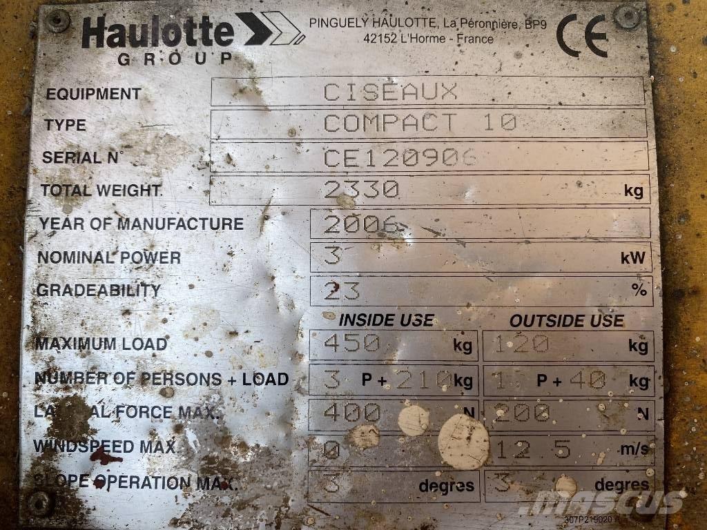 Haulotte Compact 10 Platforme foarfeca