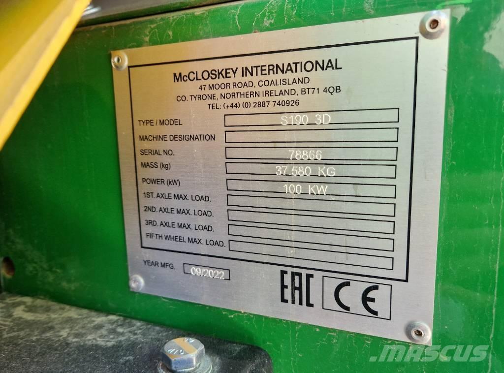 McCloskey S190 Dispozitive mobile de cernut