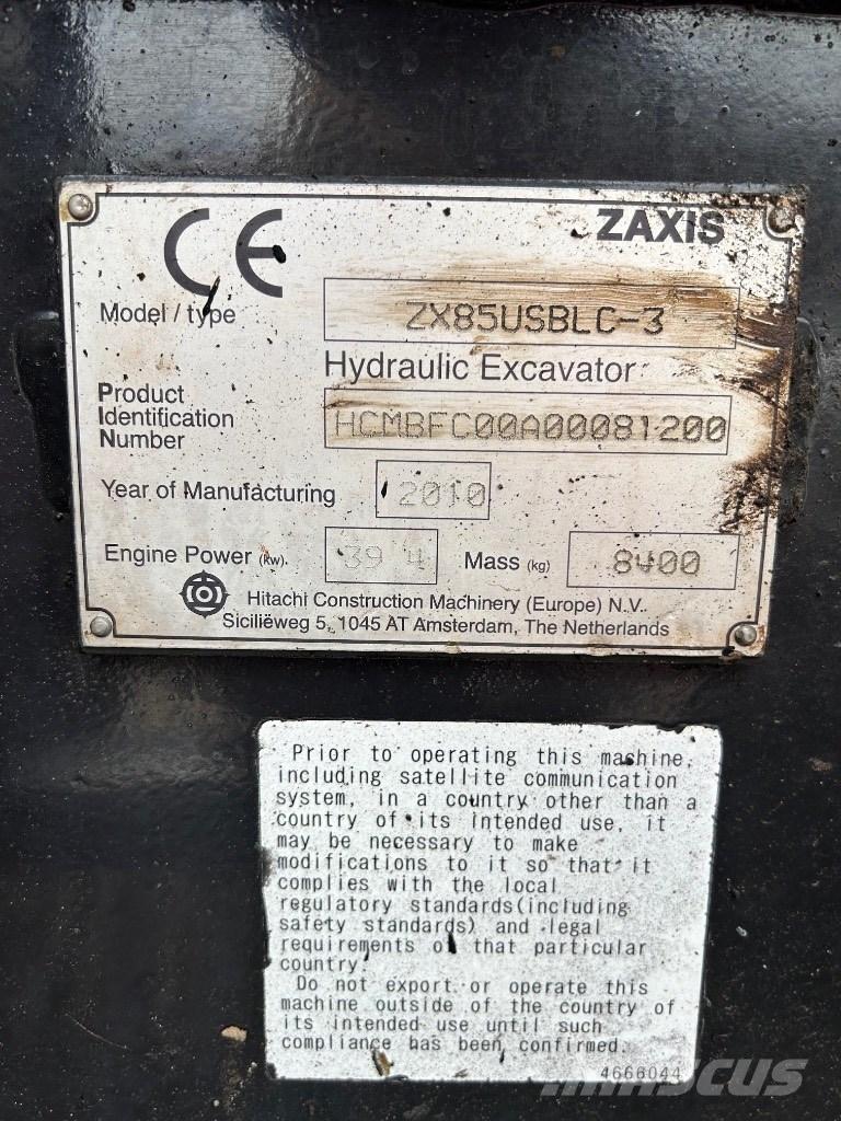 Hitachi Zaxis 85 USB Excavatoare 7t - 12t