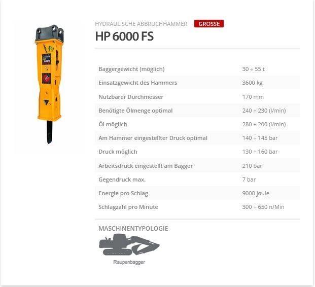 Indeco HP 6000 FS Ciocane / Concasoare