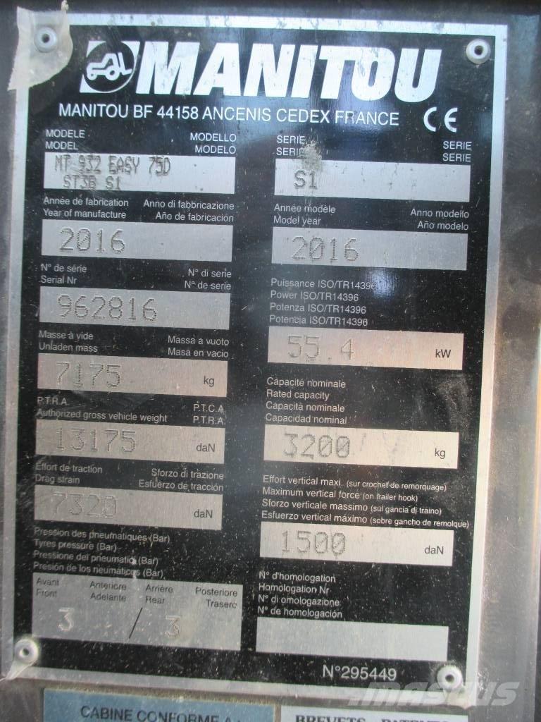 Manitou MT 932 Stivuitoare telescopice