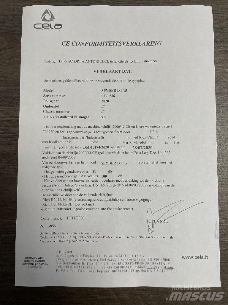 Cela DT 15 SOLD Nacele cu brat articulat