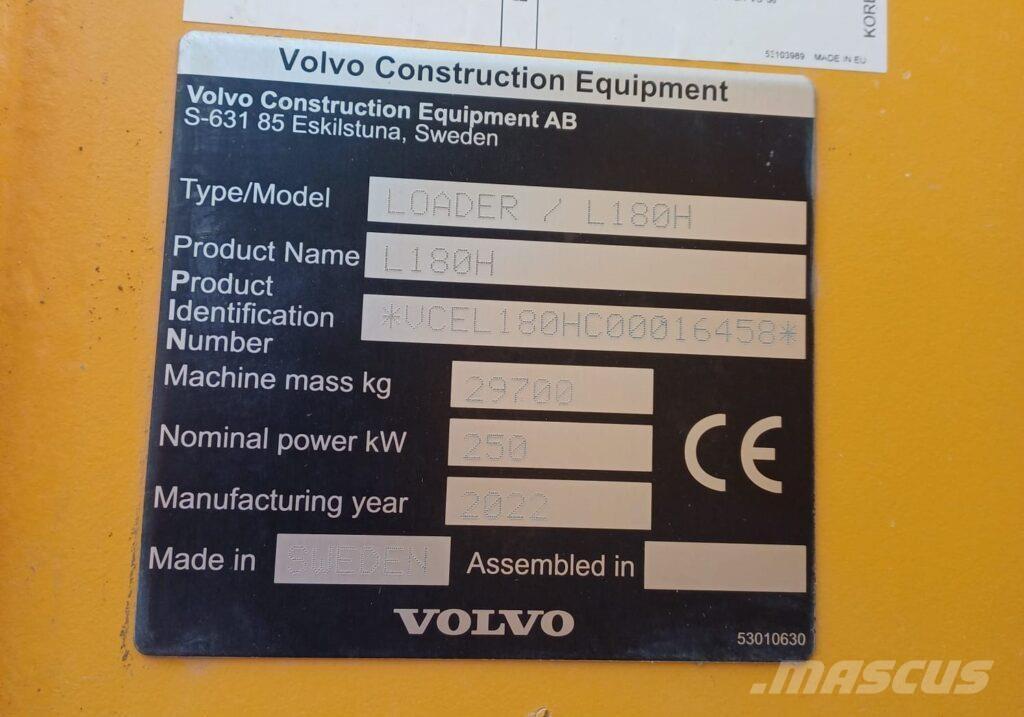 Volvo L180H Incarcator pe pneuri