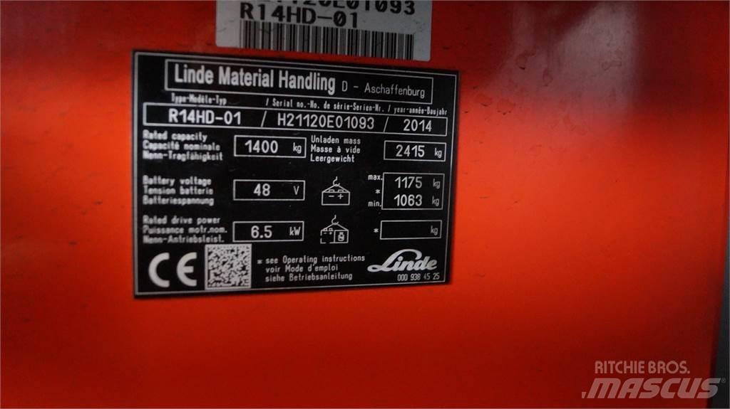 Linde R14HD Stivuitor cu catarg retractabil