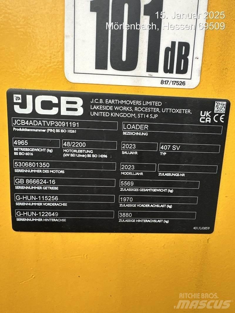 JCB 407 Incarcator pe pneuri