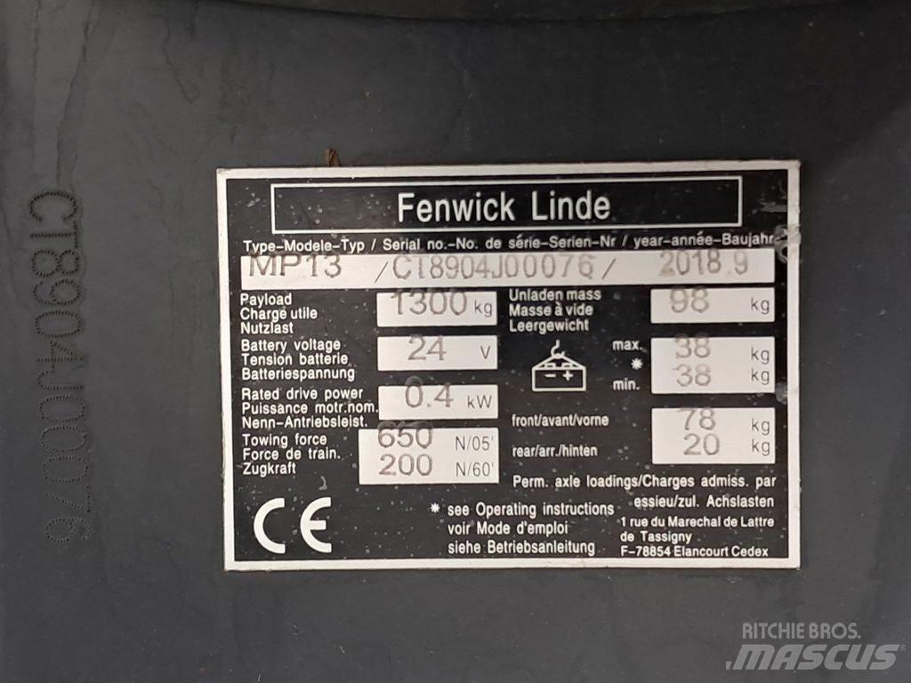 Linde MP13 Transpaleta electica cu furca