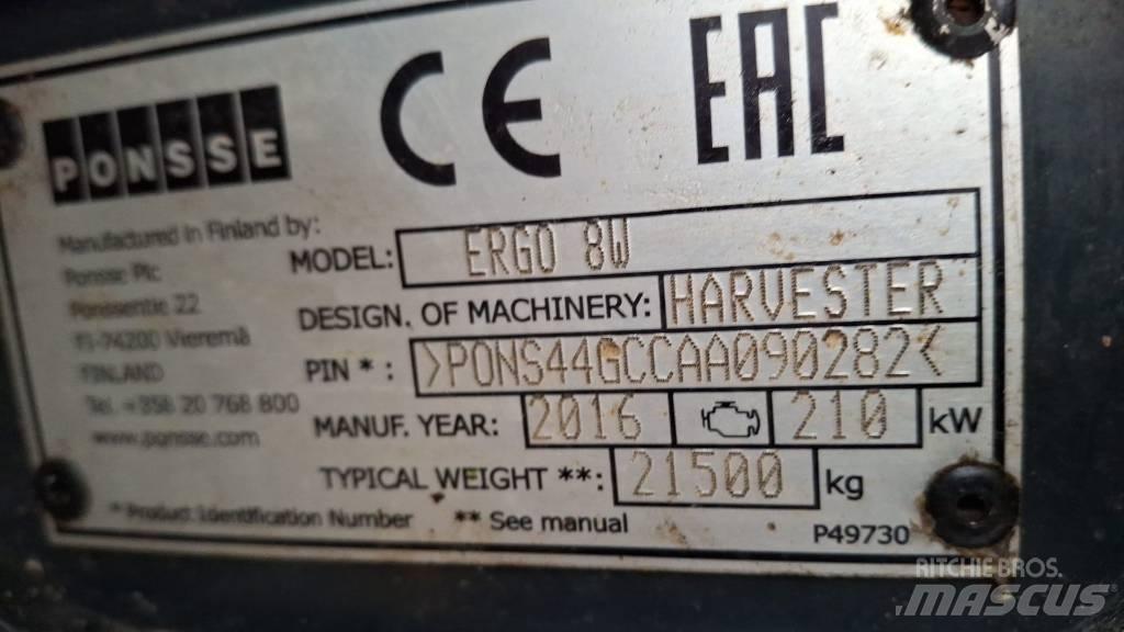 Ponsse ERGO 8W Combine forestiere