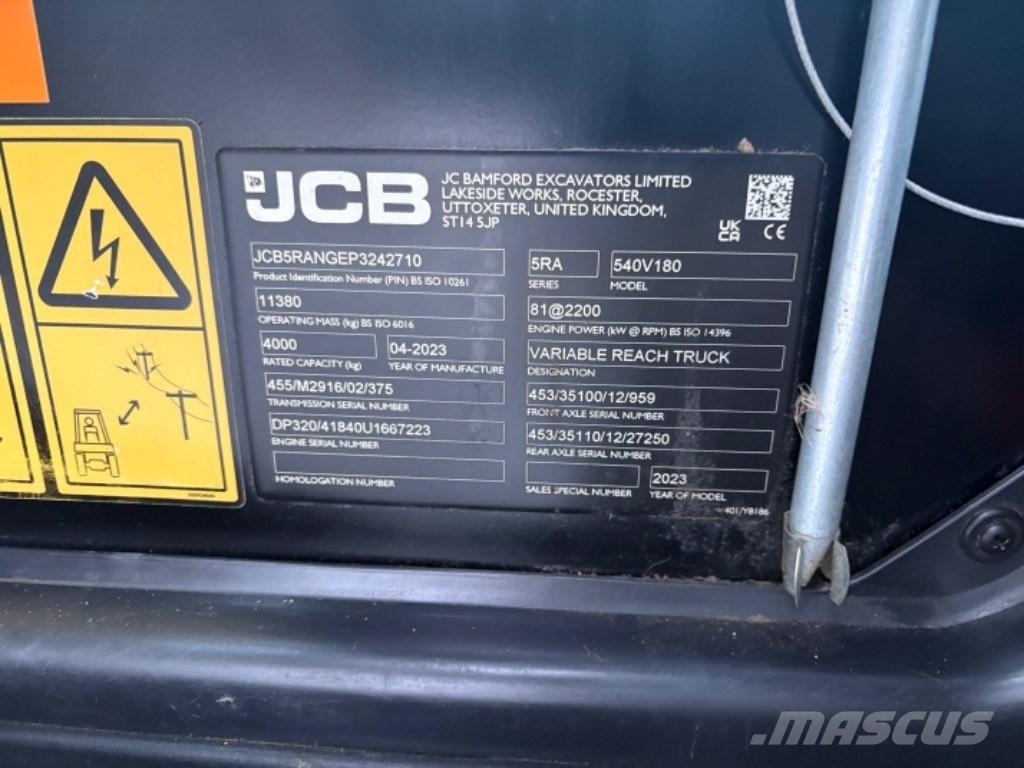 JCB 540-180 Stivuitoare telescopice