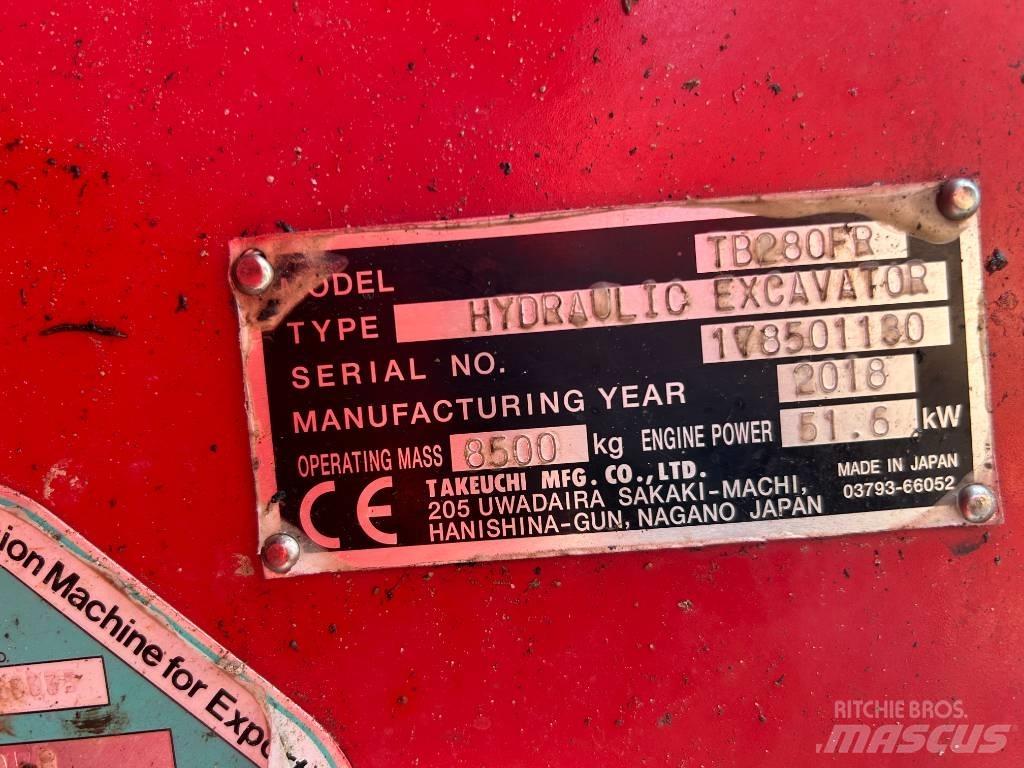 Takeuchi TB280FR Excavatoare 7t - 12t